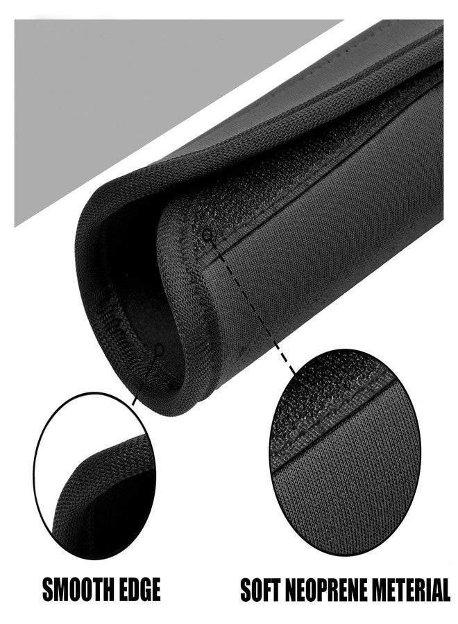 AUXBC Luggage Handle Wraps, Soft Travel Bag Handle Cover, Padded Handle Grip, Suitcase Tags Identifiers for Travel Accessories, Black, 2Pcs - Image 3